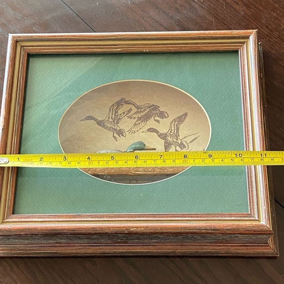 Chris Leiter Carved Wood Mallard Duck Decoy Signed & Numbered Shadowbox Art - Picture 8 of 10